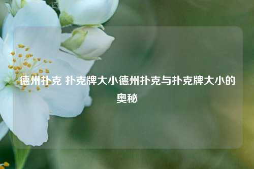 德州扑克 扑克牌大小德州扑克与扑克牌大小的奥秘