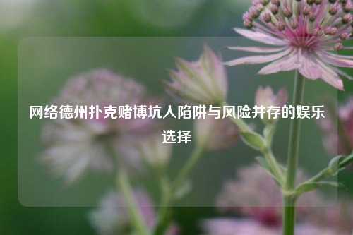 网络德州扑克赌博坑人陷阱与风险并存的娱乐选择