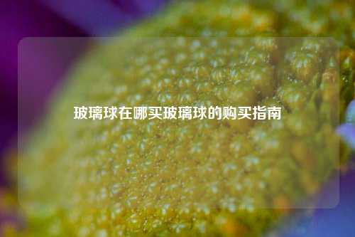 玻璃球在哪买玻璃球的购买指南