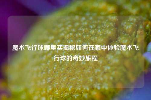 魔术飞行球哪里买揭秘如何在家中体验魔术飞行球的奇妙旅程