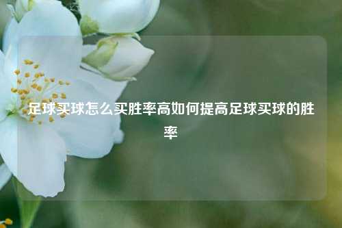 足球买球怎么买胜率高如何提高足球买球的胜率