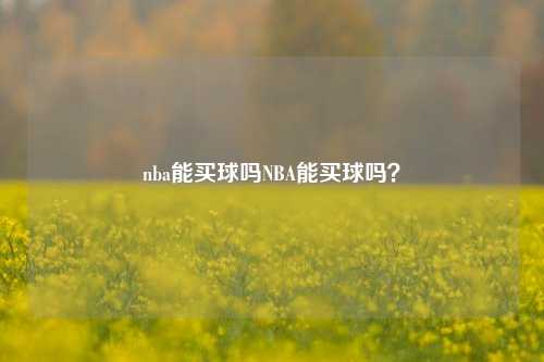 nba能买球吗NBA能买球吗？