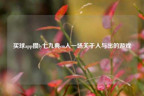 买球app攒ly七九典cn入一场关于入与出的游戏