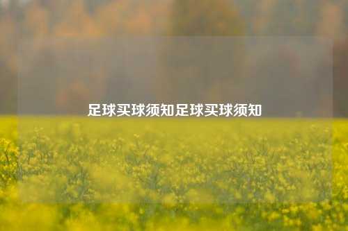 足球买球须知足球买球须知