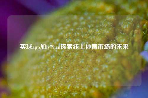 买球app加ly79,cn探索线上体育市场的未来