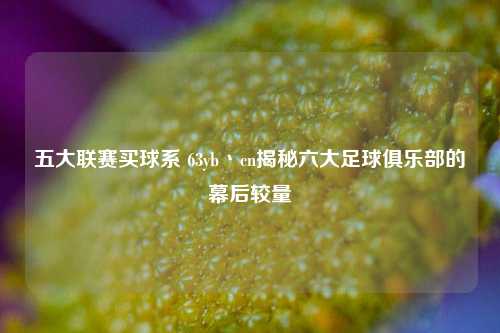 五大联赛买球系 63yb丶cn揭秘六大足球俱乐部的幕后较量
